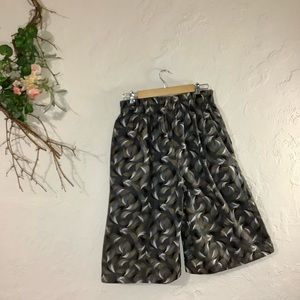Vintage Retro Print Goucho Pants 30” Waist